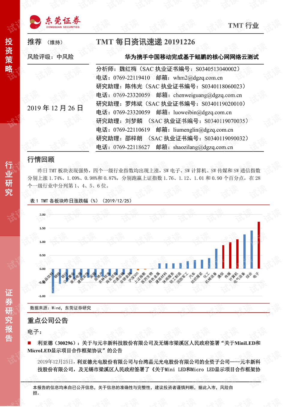 移为通信资讯速递